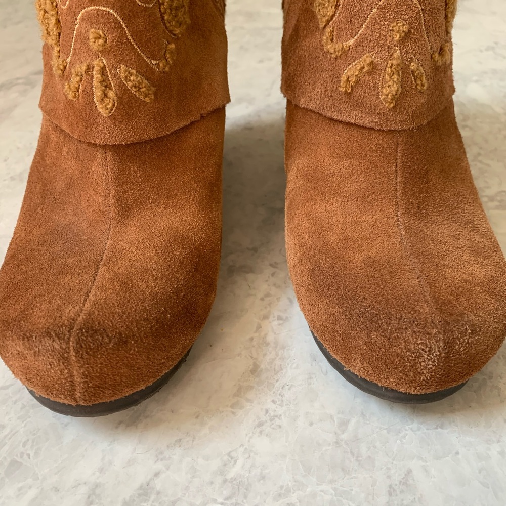 OTBT Ringold Boho Embroidered Wedge Booties 7.5 - Picture 3 of 7